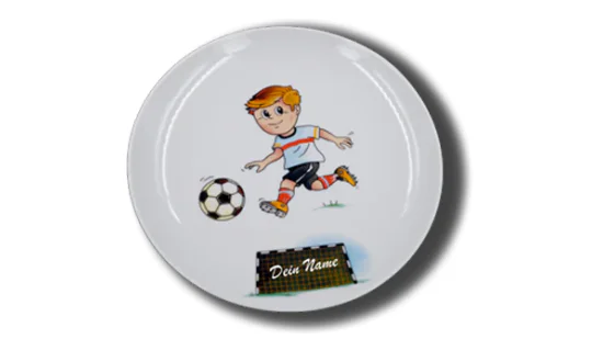Teller 20 cm - Porzellan - Fussballer Teller 20 cm - Porzellan - Fussballer