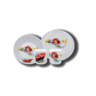 Namenstasse/Schale/Teller Porzellan - Meerjungfrau 3er-Set