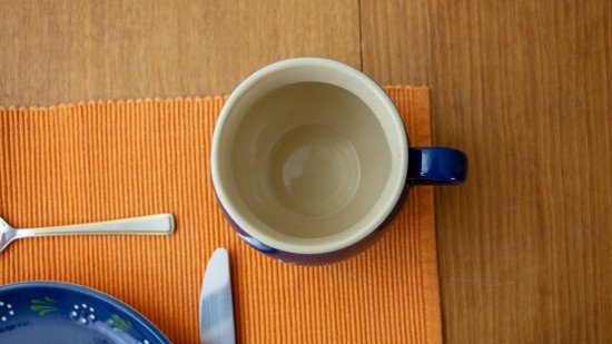 Jumbotasse - Dreipunkt blau