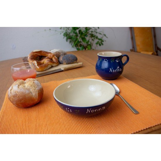 Mollytasse/Schale - Bunzlau blau 2er-Set