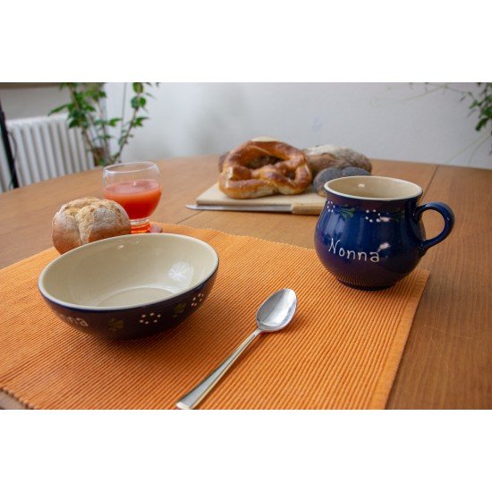 Mollytasse/Schale - Bunzlau blau 2er-Set