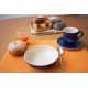 Named mug/Saucer/Bowl- Bunzlau blue Set of 3