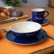 Namenstasse/Unterteller/Frühstücksteller/Schale - Bunzlau blau 4er-Set