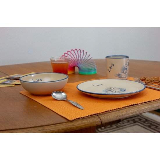 Named childre cup & Breakfast plate & Bowl - Icebear Set of 3 Named childre cup & Breakfast plate & Bowl - Icebear Set of 3