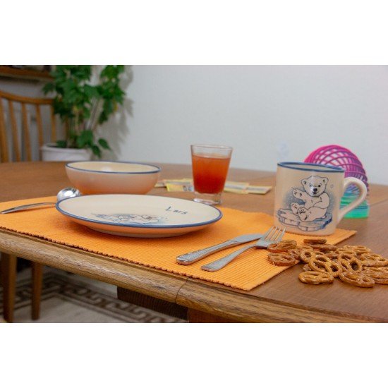 Named childre cup & Breakfast plate & Bowl - Icebear Set of 3 Named childre cup & Breakfast plate & Bowl - Icebear Set of 3