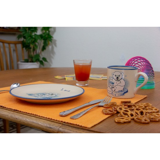 Kindertasse/Frühstücksteller - Eisbär 2er-Set