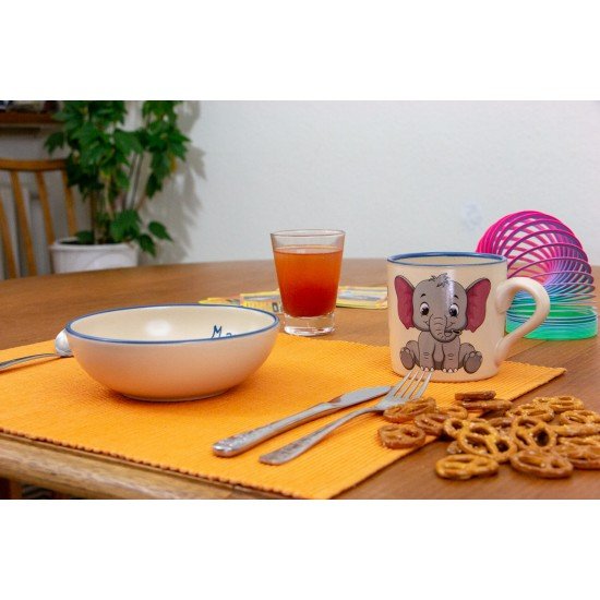 Named childre cup/Bowl - Elephant Set of 2 Named childre cup/Bowl - Elephant Set of 2