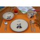 Kindertasse/Frühstücksteller/Schale - Panda 3er-Set