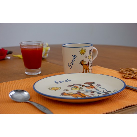 Kindertasse/Frühstücksteller - Pferd/Ponny 2er-Set