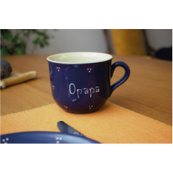 Jumbotasse - Dreipunkt blau Jumbotasse - Dreipunkt blau