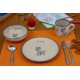 Named childre cup & Breakfast plate & Bowl - Wolf Set of 3