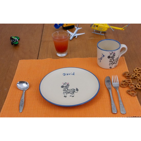 Kindertasse/Frühstücksteller - Zebra 2er-Set