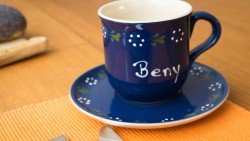 Namenstasse/Unterteller - Bunzlau blau 2er-Set