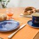 Namenstasse/Unterteller/Frühstücksteller - Bunzlau blau 3er-Set