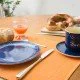 Namenstasse/Unterteller/Frühstücksteller - Bunzlau blau 3er-Set