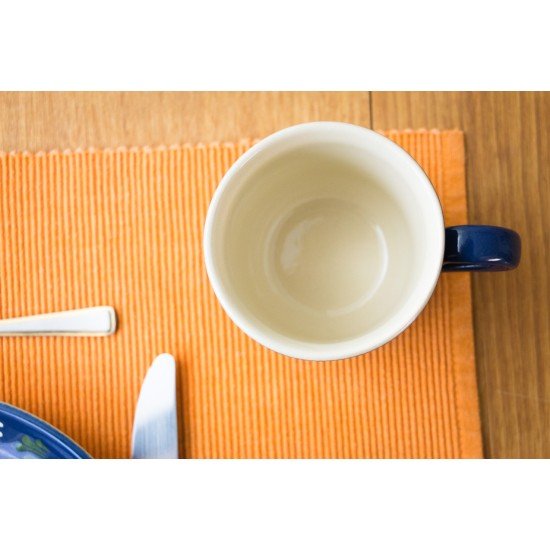 Named mug - Bunzlau blue