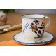 Named mug/Saucer - cow Set of 2